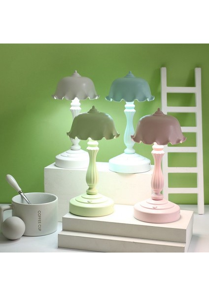 Avrupa Lotus Başucu Lambası Dekor Mini LED Gece Lambası Alışveriş Merkezi Odası Bar Ev Küçük Okuma Masası Işık-Açık Yeşil (Yurt Dışından) indirimleri