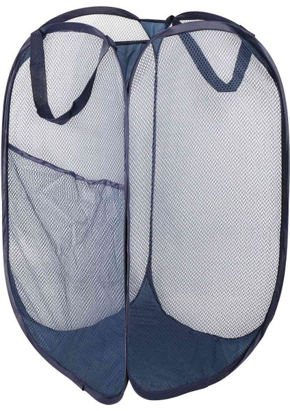 2 Adet Katlanabilir Pop-Up Örgü Sepeti, Güçlendirilmiş Taşıma Saplı Çamaşır Sepeti (Yurt Dışından) fırsatları