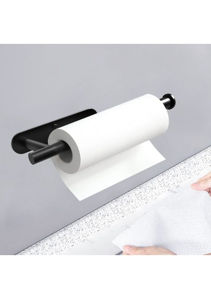 Mutfak Kendinden Yapışkanlı Rulo Raf Kağıt Havluluk Doku Askısı Rafı Tırnaksız Dolap Raf Çeşitli Eşyalar Aksesuarları, B (Yurt Dışından) indirimleri