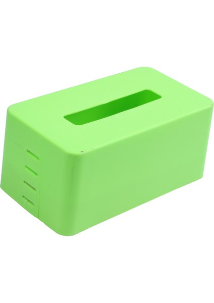 Dikdörtgen Plastik Doku Peçete Kutusu Tuvalet Kağıdı Dispenseri Kasa Tutucu Ev Ofis Dekorasyonu (Yeşil) 21.5X9.3X12CM (Yurt Dışından)