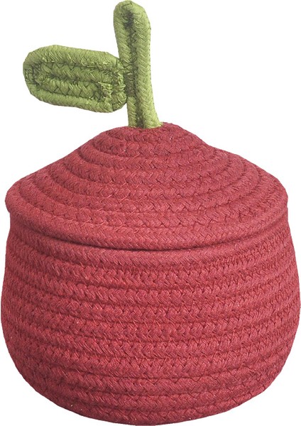 Pamuk Ipliği Saklama Kutusu Kozmetik Saklama Kutusu Aperatif Kapaklı Kutu Masaüstü Anahtar Cüzdan Çeşitli Eşyalar Dekoratif Kutu-Kırmızı (Yurt Dışından)