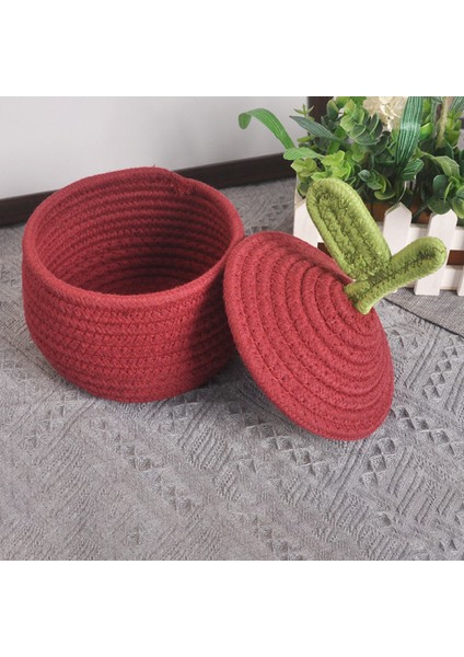 Pamuk Ipliği Saklama Kutusu Kozmetik Saklama Kutusu Aperatif Kapaklı Kutu Masaüstü Anahtar Cüzdan Çeşitli Eşyalar Dekoratif Kutu-Kırmızı (Yurt Dışından) indirimleri