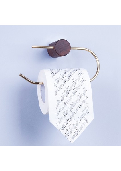 Yumruksuz Iskandinav Banyo Rulo Tutucu Pirinç Masif Ahşap Duvar Asılı Peçetelik Altın Tuvalet Kağıdı Havluluk A (Yurt Dışından)