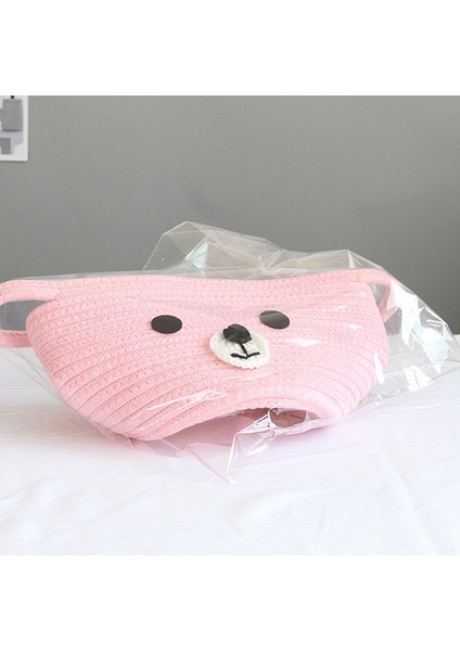 Ayı Pamuk Halat Saklama Sepetleri Dokuma Kirli Giysiler Çamaşır Sepeti Masaüstü Çeşitli Eşyalar Organizatör Kutusu-Lacivert (Yurt Dışından) indirimleri