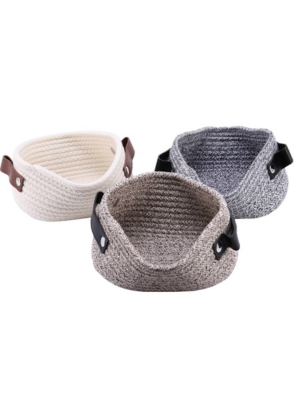 3 Adet/takım Pamuk Masaüstü Depolama Sepeti Çeşitli Eşyalar Iç Çamaşırı Saklama Kutusu Diy Ofis Masaüstü Organize Çeşitli Eşyalar Konteyner Çamaşır Sepeti (Yurt Dışından)