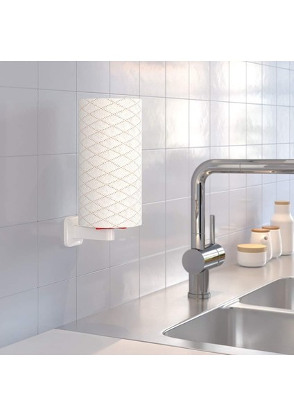 Yapışkanlı Kağıt Havlu Tutucu ve Dispenser Iz Bırakmadan Basit Kurulum Duvara Montaj Mutfak Garaj Çamaşır Kiler Için Paslanmaz Çelik Organizatör (Beyaz) (Yurt Dışından) fiyatları