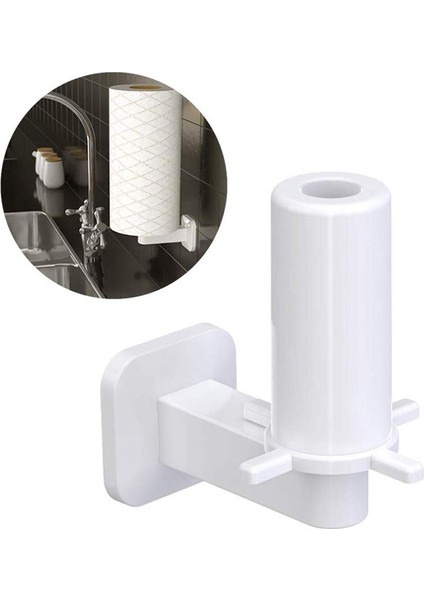 Yapışkanlı Kağıt Havlu Tutucu ve Dispenser Iz Bırakmadan Basit Kurulum Duvara Montaj Mutfak Garaj Çamaşır Kiler Için Paslanmaz Çelik Organizatör (Beyaz) (Yurt Dışından) fırsatları