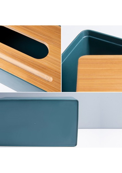 Ahşap Doku Kutusu Çevre Dostu Ev Doku Konteyner Havlu Peçete Kağıt Kutusu Ofis Ev Dekorasyonu, Yeşil (Yurt Dışından) fırsatları