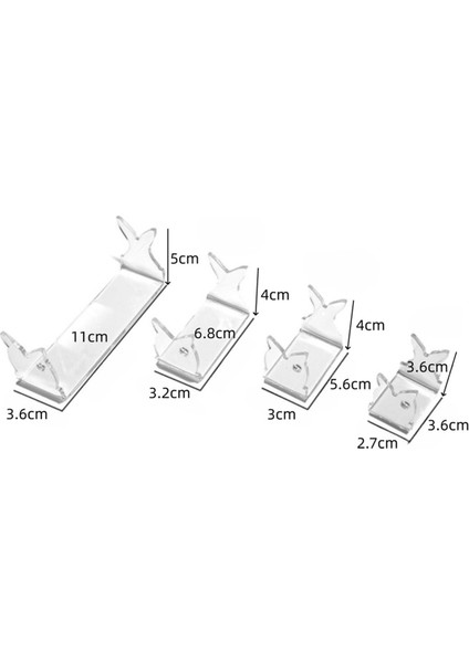 4 Parça / Set Yem Teşhir Standı Akrilik Şeffaf Yem Yem Teşhir Standı Yem Teşhir Standı (Yurt Dışından)