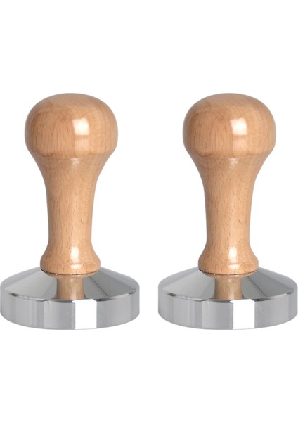 Ahşap Saplı Kahve Tozu Çekiç Paslanmaz Çelik Kahve Sabotaj Barista Araçları Düz Espresso Sabotaj Kahve Aksesuarları (Yurt Dışından)