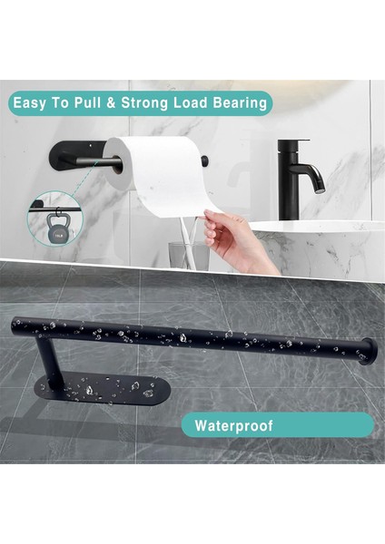 2'li Çok Yönlü Kağıt Havluluk, Paslanmaz Çelik Siyah Duvara Montajlı Veya Kendinden Yapışkanlı (Yurt Dışından) indirimleri