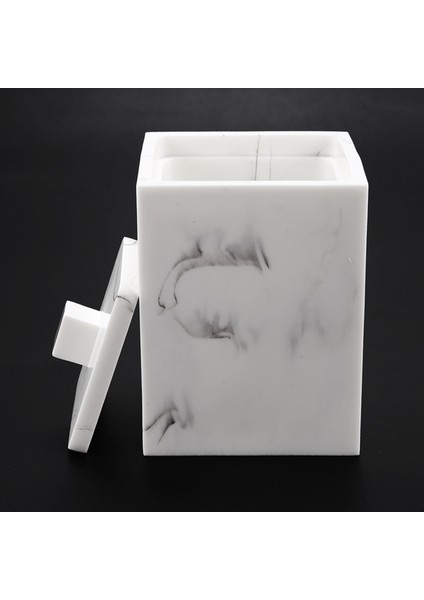 2 Adet Pamuklu Çubuk Tutucu Reçine Tahıl Desen Pamuk Pedler Saklama Kutusu Makyaj Organizatör Kutusu Kürdan Fırçalar Tutucu Kavanoz Ev Için (Beyaz) (Yurt Dışından) modelleri