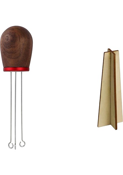 Masif Ahşap Saplı Kahve Sabotaj Karıştırma Iğnesi, Standlı Kahve Dağıtıcısı, Espresso Sabotaj Iğnesi, C (Yurt Dışından)