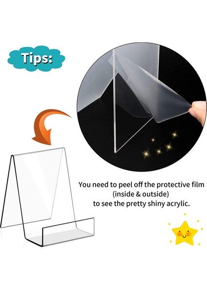 6pack Akrilik Kitap Standı Resim Albümleri, Kitaplar, Müzik Sayfalarını Göstermek Için Şeffaf Akrilik Ekran Şövale Tutucu() (Yurt Dışından) fırsatları