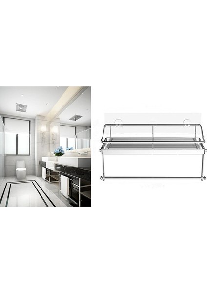 Yapışkanlı Kağıt Havluluk Rafı, Mutfak Duş Banyo ve Balkon Için Duvara Monte Kağıt Havluluk Sepeti, Paslanmaz, Sondaj Yok, Paslanmaz Çelik (Yurt Dışından)