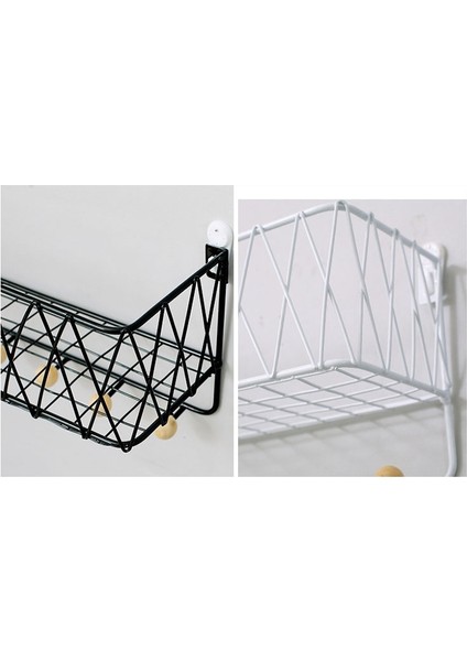 Demir Duvar Rafı Duvara Monte Depolama Rafı Mutfak Kanca Yatak Odası Ev Dekorasyon Duvar Dekorasyon Rafı, B (Yurt Dışından) fırsatları