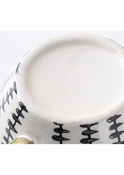 Geometrik Seramik Bardak El Boyalı Kapasiteli Su Kolu Bardak Düzensiz Süt Ofis Kahve Fincanı Hediye Ev Dekor F (Yurt Dışından) modelleri