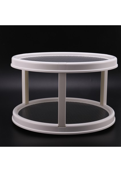 Dönen Çift Katmanlı Masaüstü Depolama Rafı Döndürülebilir Makyaj Rafı Mutfak Baharat Depolama Beyaz Gri (Yurt Dışından) fiyatları