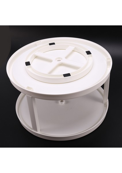 Dönen Çift Katmanlı Masaüstü Depolama Rafı Döndürülebilir Makyaj Rafı Mutfak Baharat Depolama Beyaz Gri (Yurt Dışından) indirimleri