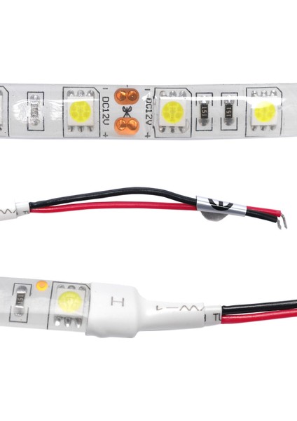 5 Adet 10 cm Su Geçirmez Kırmızı 5050 LED Şerit Işıklar Dc 12 V Karavan Tekne Araba (Yurt Dışından)