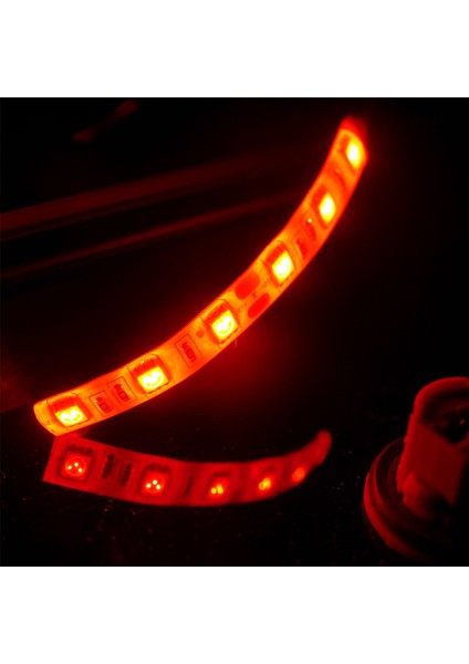 5 Adet 10 cm Su Geçirmez Kırmızı 5050 LED Şerit Işıklar Dc 12 V Karavan Tekne Araba (Yurt Dışından)