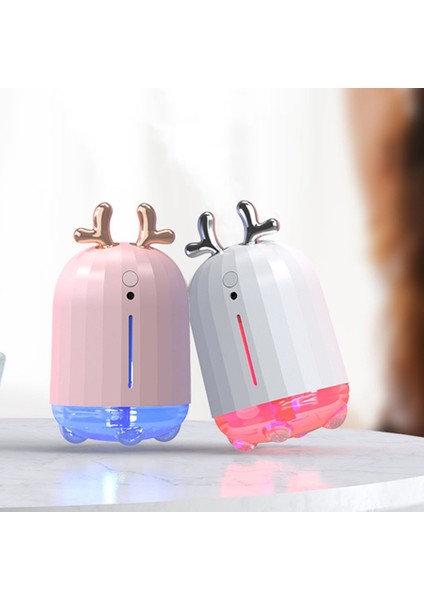 260 ml Hava Nemlendirici Uçucu Yağ Difüzörü Ev Araba USB Sisleyici Mist Maker ile LED Gece Lambası Pembe (Yurt Dışından)