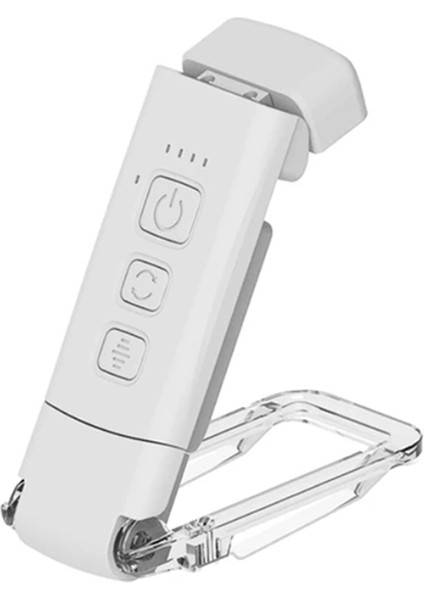 Zamanlayıcı ile Kitap Işığı USB Şarj Edilebilir Okuma Işığı Klipsli Okuma Lambası Imi Gece Lambası Kitap Lambası 5 Parlaklık-Sütlü (Yurt Dışından)