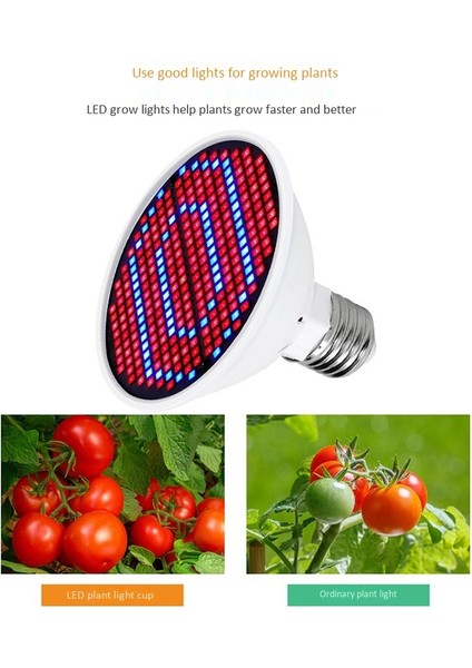 E27 300LEDS Bitki Büyüme Lambası LED Tam Spektrum Büyüme Ampuller Fide Çiçek Fito Lamba Kapalı Topraksız Bitkiler Için (Yurt Dışından)