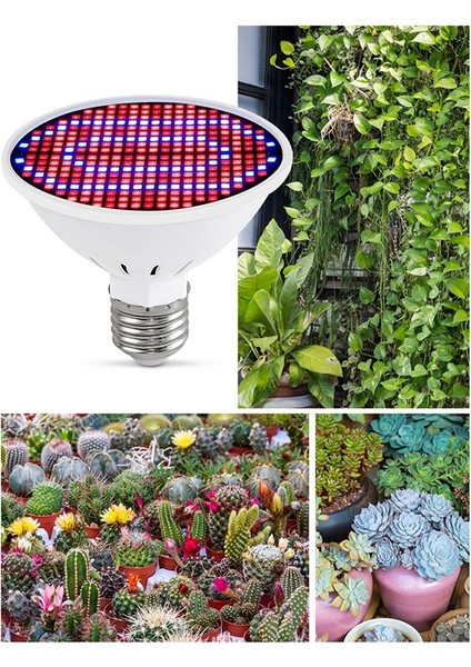 E27 300LEDS Bitki Büyüme Lambası LED Tam Spektrum Büyüme Ampuller Fide Çiçek Fito Lamba Kapalı Topraksız Bitkiler Için (Yurt Dışından)