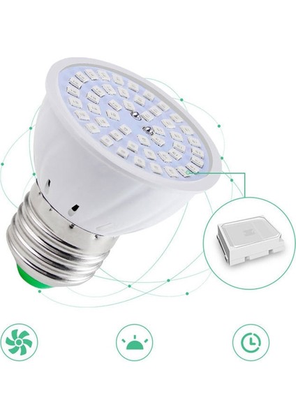 E27 80 Bitki Büyümek Lamba LED Tam Spektrum Büyüme Ampuller Fide Çiçek Kapalı Topraksız Bitkiler Için Fito Lamba (Yurt Dışından)