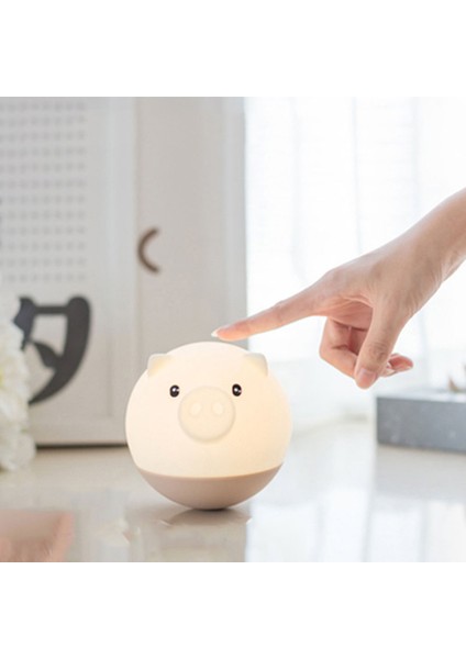 USB Şarj Edilebilir LED Renkli Gece Lambası Hayvan Tarzı Silikon Yumuşak Solunum Karikatür Bebek Kreş Lambası Çocuklar Için Hediye (Yurt Dışından)