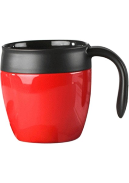 Erkek ve Kadın Iş Ofisi Paslanmaz Çelik Moda Basit Kahve Fincanı Isı Yalıtım Su Bardağı Kırmızı (Yurt Dışından)