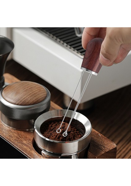 Espresso Iğne Dağıtıcısı,ahşap Saplı Espresso Iğne Dağıtıcısı,espresso Barista Kahve Karıştırıcı Dağıtıcısı,b (Yurt Dışından)