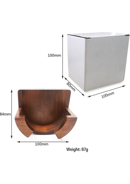 Duvara Montaj Ahşap Kahve Filtresi Tutucu Askı Dekorasyon Duvara Montaj Depolama Rafı 51/53/54/58MM Parantez (Yurt Dışından)