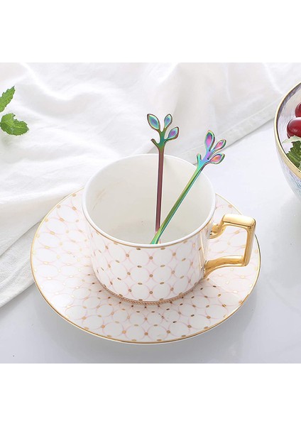 20 Paket Ağaç Yaprağı Kahve Kaşığı, Paslanmaz Çelik Renkli Çay Kaşığı Tatlı Karıştırıcılar, Mini Karıştırma Kaşığı Dondurma Kaşığı (Yurt Dışından)