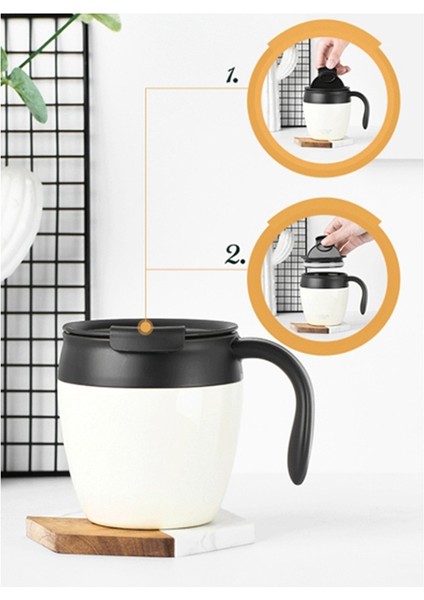 Erkek ve Kadın Iş Ofisi Paslanmaz Çelik Moda Basit Kahve Fincanı Isı Yalıtım Su Bardağı Beyaz (Yurt Dışından) modelleri