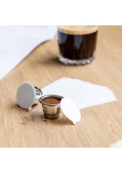 100 Adet Kağıt Kapakları Mühürler Çıkartmalar Dolum Için Tek Kullanımlık Boş Kahve Pod Yeniden Kullanılabilir Kapak 36MM (Yurt Dışından) fırsatları
