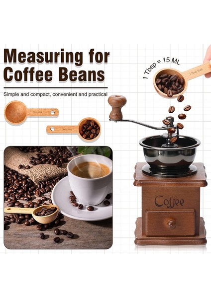 4 Adet Kahve Kaşığı Ahşap Kahve Kaşığı Kahve Çekirdeklerini Ölçmek Için Ölçü Kepçesi Çay Ev Mutfak Aksesuarları, 15 ml (Yurt Dışından) modelleri