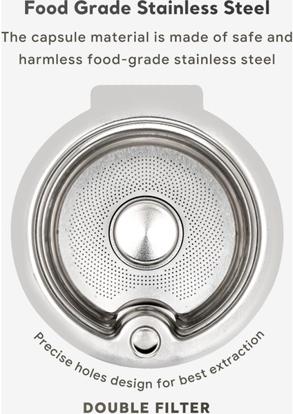 Makine Serisi Doldurulabilir Filtre Tozu Çekiç Için 220 ml Yeniden Kullanılabilir Kahve Kapsülü Bölmeleri (Yurt Dışından) fiyatları