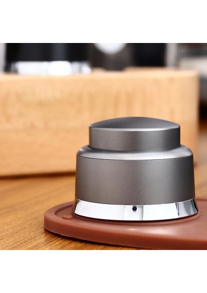 Kahve Presi 58MM Paslanmaz Çelik Düz Tabanlı Pres Tipi Dağıtıcı Pres Tozu Çekiç Kahve Makinesi, B (Yurt Dışından)
