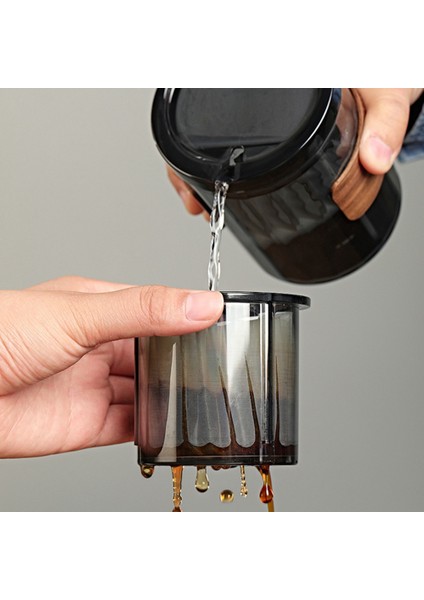 Taşınabilir 3-In-1 El Dökün Cezve Seti Taşınabilir Filtre Filtreli Fincan Filtre Seyahat Kahve El Dökün Fincan, Siyah-Şeffaf (Yurt Dışından) fiyatları