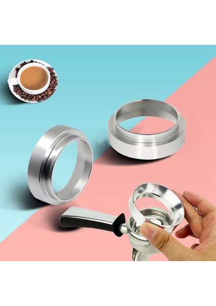 Alüminyum Ölçüm Halkası, Bir Kase Kahve Tozu Demlemek Için Kullanılır, Espresso Aracı, 2 Paket Gümüş (51MM +58MM) (Yurt Dışından) fırsatları