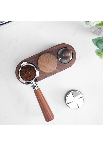 53MM Paslanmaz Çelik Kahve Bezi Tozu Cihazı Huanghuali Üç Yapraklı Kahve Makinesi Preslemesiz Toz Aletleri (Yurt Dışından) fırsatları