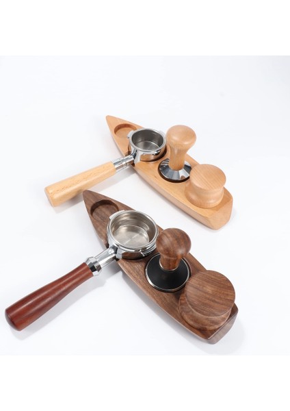 Kahve Tozu Koltuk Masif Ahşap Tekne Kolu Destek Rafı Toz Basın Tabanı 58MM Kahve Aksesuarları Kayın (Yurt Dışından) modelleri