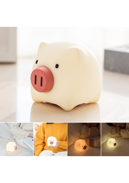 Güzel LED Işık Basın Lambaları Sevimli Gülümseme Yüz Yavru Gece Lambası Çocuk Yatak Odası Masa Masa Dekoru Mini LED Lamba Ampulü (Mavi) (Yurt Dışından)