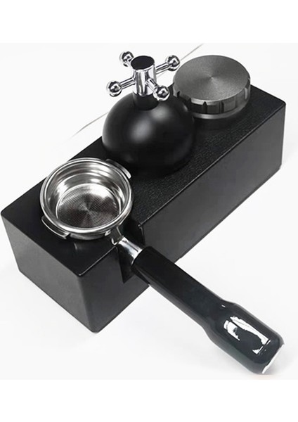 58MM Espresso Distribütörü Kahve Sabotaj Portafilter Standı Destek Tabanı Raf Kahve Filtresi Tutucu Köşe Barista Araçları (B) (Yurt Dışından)