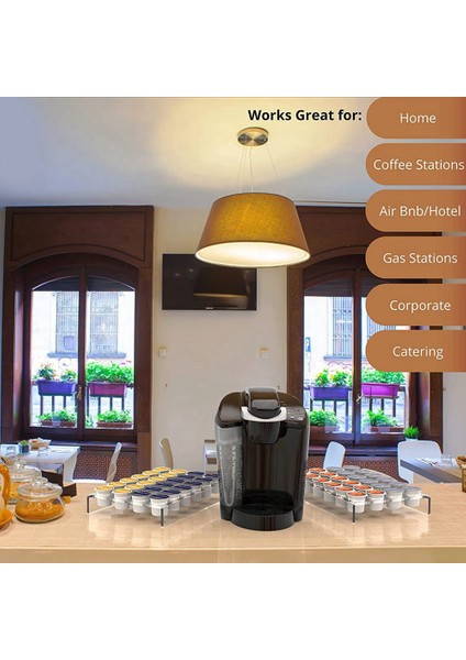 Akrilik Kahve Çekirdeği Bar Depolama Rafı Kapsül Vitrin Rafı Çekmece Depolama Düzenleme Tepsisi K Fincan Braketi 24 Tutabilir (Yurt Dışından) fiyatları