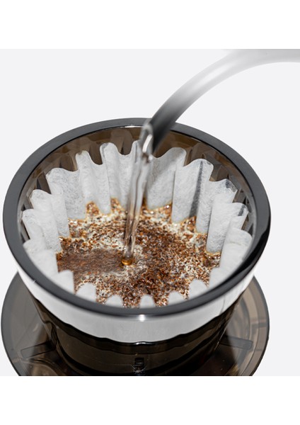 B75 Dalga Kahve Damlatıcı Kristal Göz Kahve Filtresi Üzerine Dökün Pctg 1-2 Bardak Kahve Makinesi Tekdüzeliği Artırın Siyah (Yurt Dışından) fiyatları