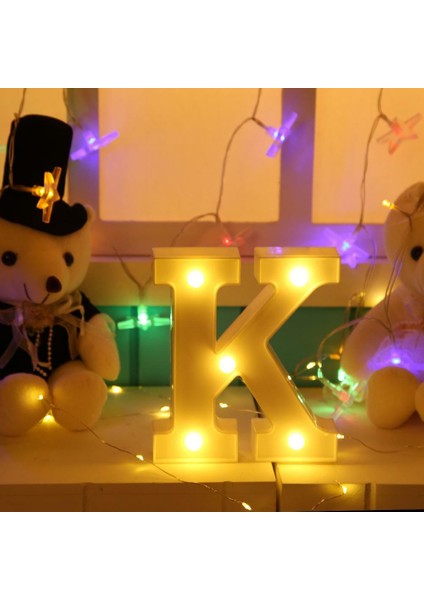 3D LED Işık Parti Dekor Duvar Asılı Gece Lambası Marquee Burcu Işık Kapalı Düğün Doğum Günü Için J (Yurt Dışından) fiyatları