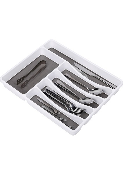 Plastik Çatal Saklama Kutusu Yemek Takımı Tepsisi Mutfak Çekmece Organizatör Ayırma Çatal Organizatör Kaşık Çatal (Yurt Dışından) indirimleri